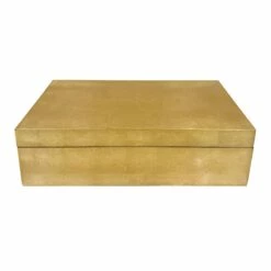 13IN LACQUER RECT GOLD BOX
