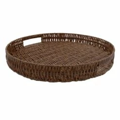 15In Brown Wicker Tray