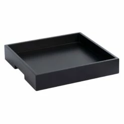 19IN BLACK SQUARE Wood Tray