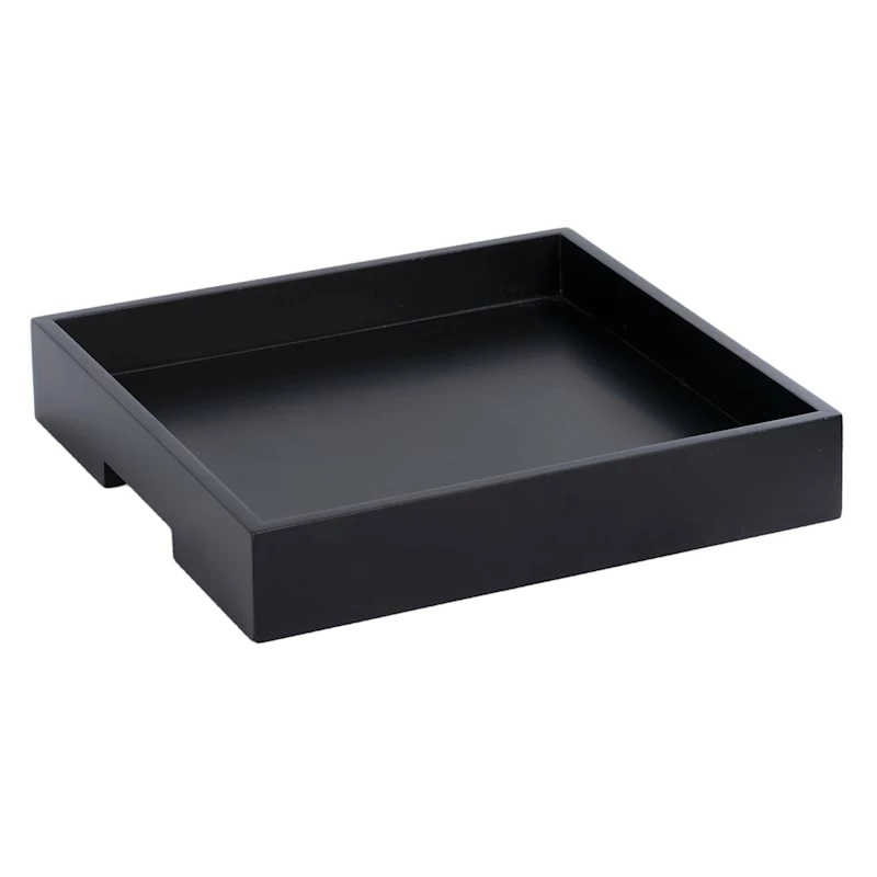19IN BLACK SQUARE Wood Tray 3 19IN BLACK SQUARE Wood Tray