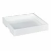 19IN WHITE SQUARE Wood Tray
