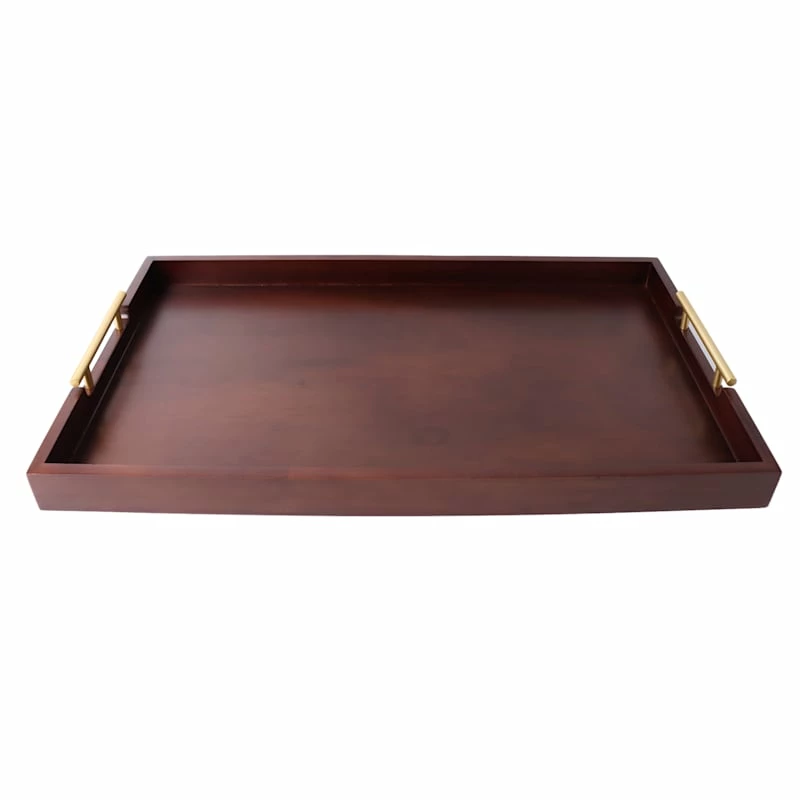 24X14 Wooden Tray Metal Handle 3 24X14 Wooden Tray Metal Handle