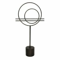 29In Circle W Stand Metal Decor