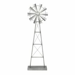 34In Windmill Metal Decor