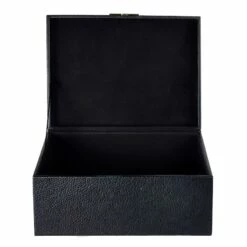 Black Leather Decorative Box, Large 7 Black Leather Decorative Box, Large -Home Decoration Sales Shop black leather decorative box large 2