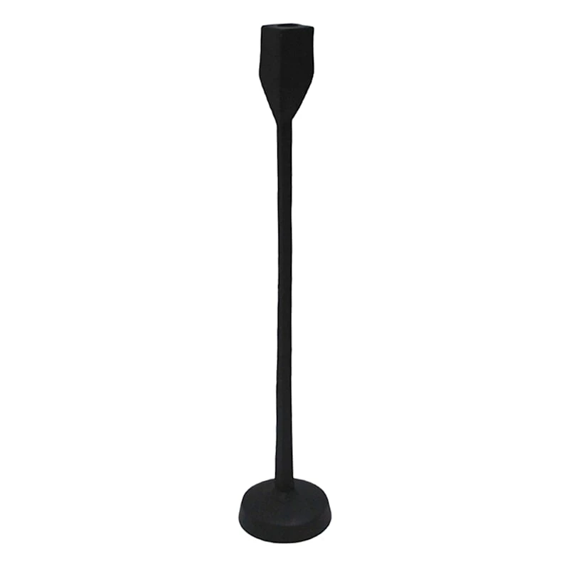 Black Metal Candle Holder, 28" 3 Black Metal Candle Holder, 28"