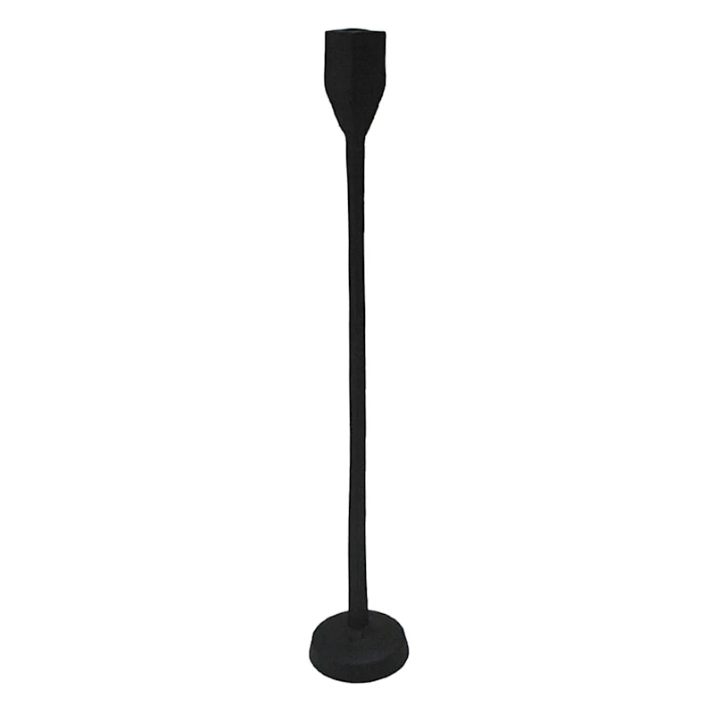 Black Metal Candle Holder, 32" 3 Black Metal Candle Holder, 32"