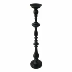 Black Metal Candle Holder, 36"