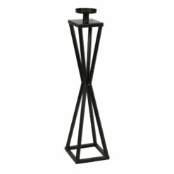 Black Metal Candle Holder, Small