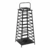Black Metal Floor Lantern, 35"