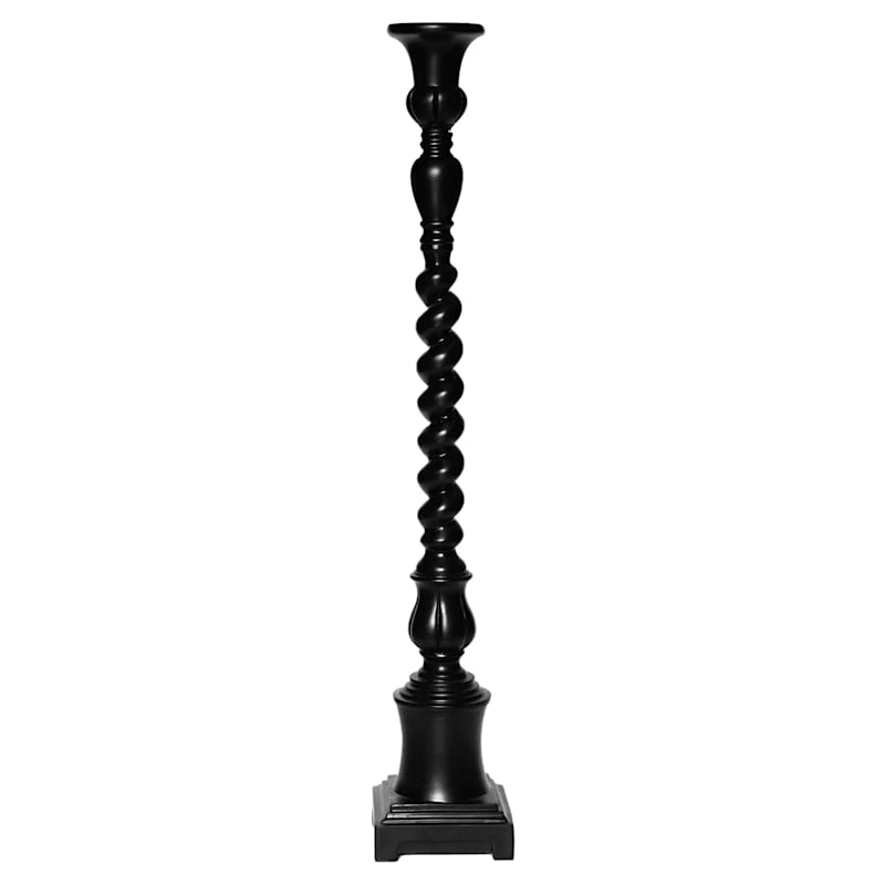 Black Pillar Candle Holder, 33" 3 Black Pillar Candle Holder, 33"