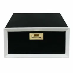 Black & White Decorative Wood Box, 6x3