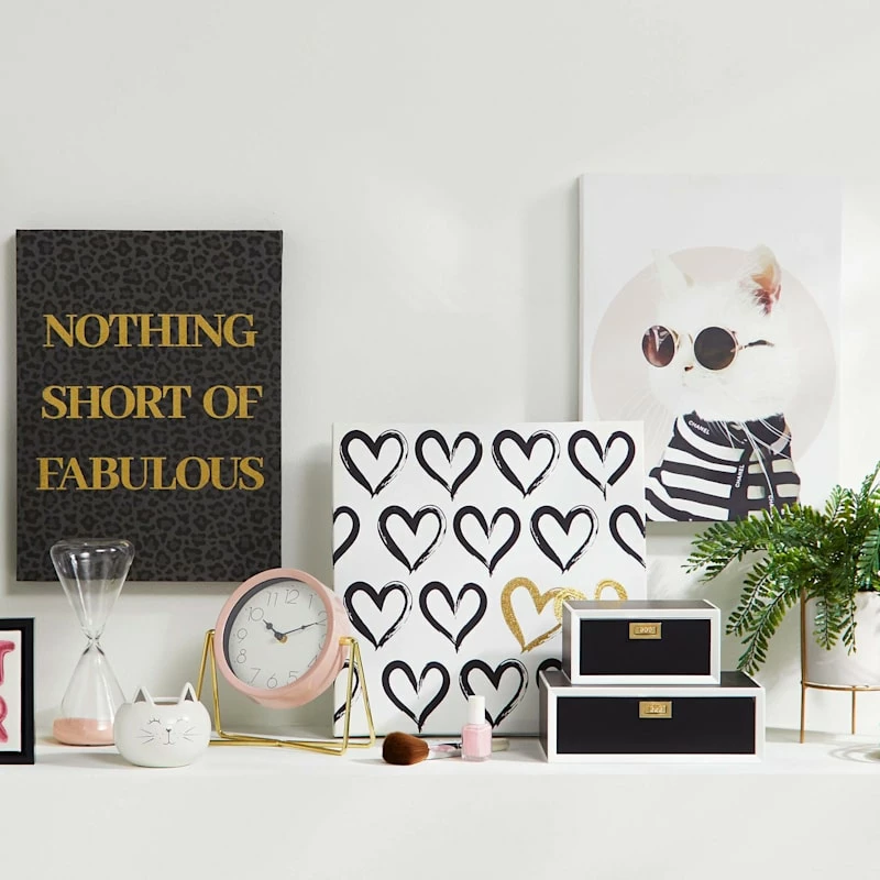 Black & White Decorative Wood Box, 6x3 4 Black & White Decorative Wood Box, 6x3 - Image 2