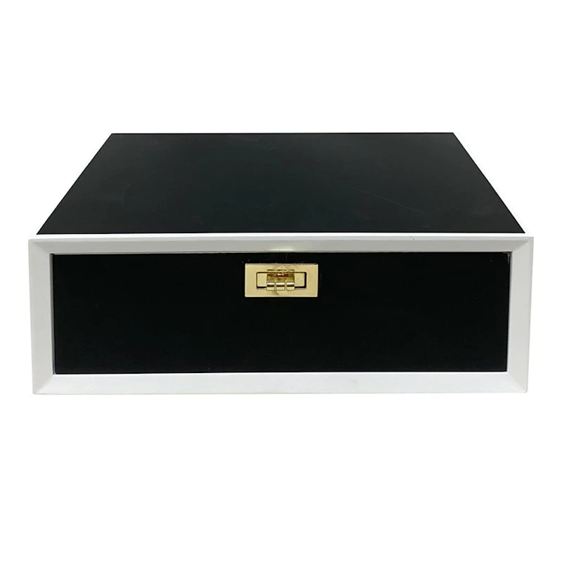 Black & White Wood Box, 9x6 3 Black & White Wood Box, 9x6