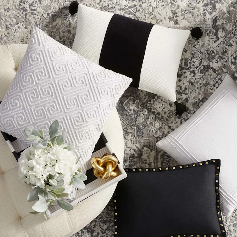 Black & White Woven Decorative Tray, 20x15 4 Black & White Woven Decorative Tray, 20x15 - Image 2