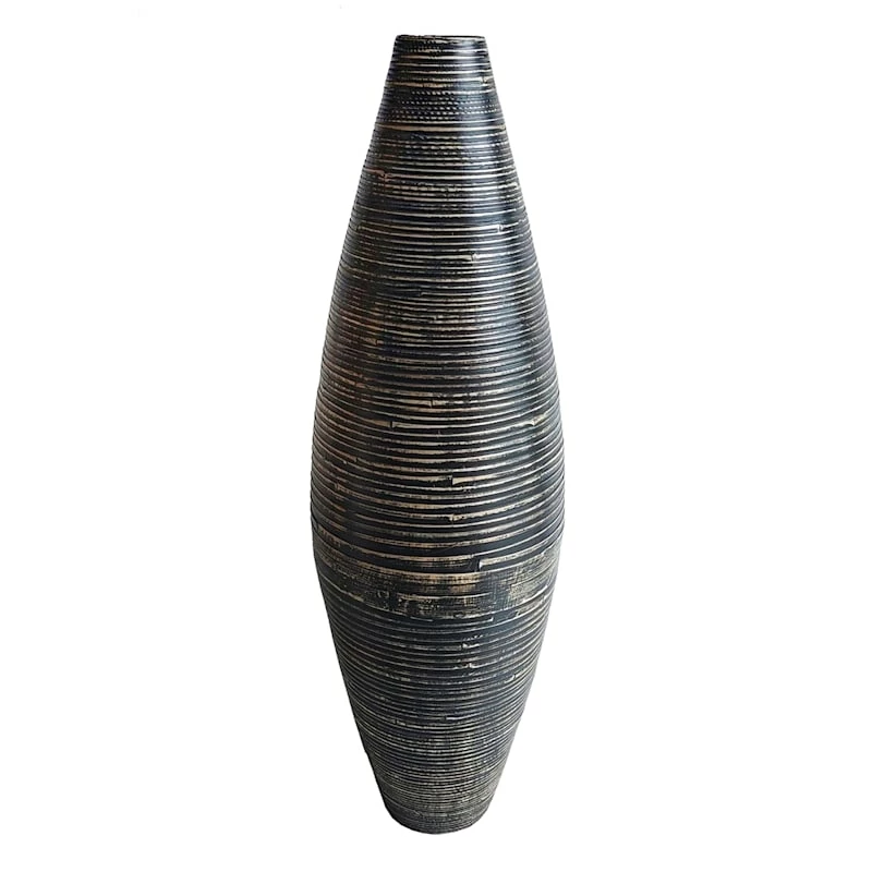 Blue Bamboo Vase, 36" 3 Blue Bamboo Vase, 36"