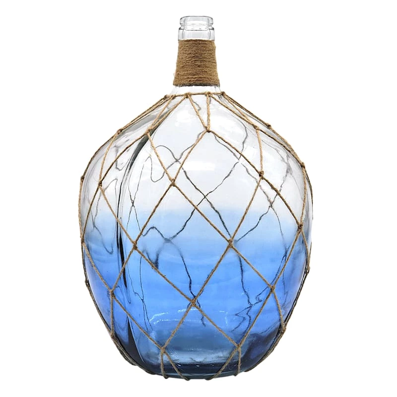 Blue Ombre Jute Vase, 20.5" 3 Blue Ombre Jute Vase, 20.5"