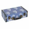 Blue Printed Luggage Box Decor, 11x7