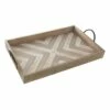 Brown Faux Wood Tray With Iron Handles, 25x15 1 Brown Faux Wood Tray With Iron Handles, 25x15 -Home Decoration Sales Shop brown faux wood tray with iron handles 25x15 1