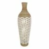 Brown Rattan Floor Vase, 39"