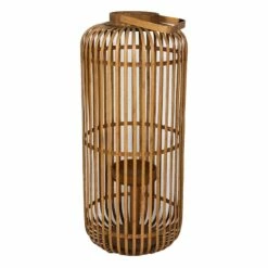 Brown Wicker Lantern, 29"