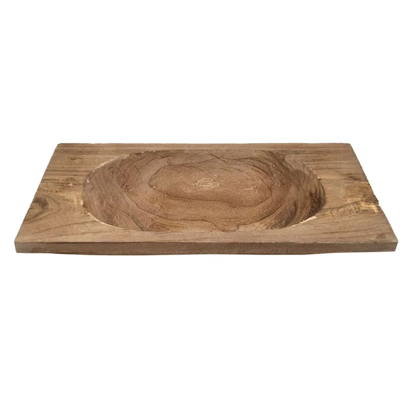 Brown Wood Decorative Tray, 19x10 3 Brown Wood Decorative Tray, 19x10