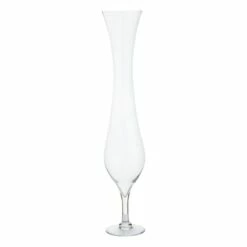 Clear Hourglass Floor Vase, 32"
