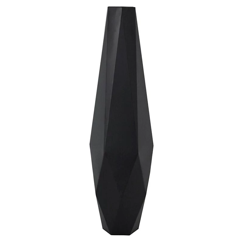 Crosby St Black Geo Floor Vase, 36" 3 Crosby St Black Geo Floor Vase, 36"