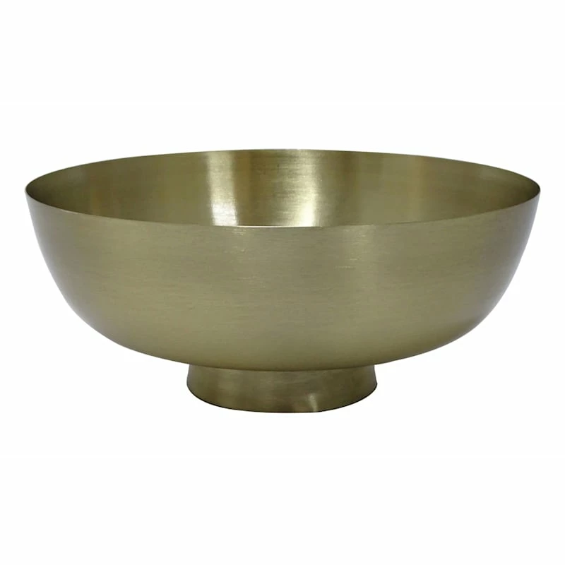 Crosby St Gold Metal Pedestal Bowl, 11" 3 Crosby St Gold Metal Pedestal Bowl, 11"