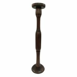 Dark Wood Candle Holder, Large