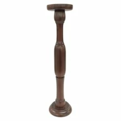 Dark Wood Candle Holder, Small