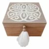 Decorative Wood Box With Tassels, 7X6 1 Decorative Wood Box With Tassels, 7X6 -Home Decoration Sales Shop decorative wood box with tassels 7x6 1