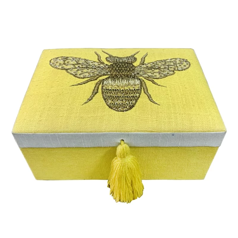 Embroidered Bee Jewelry Box 4 Embroidered Bee Jewelry Box - Image 2