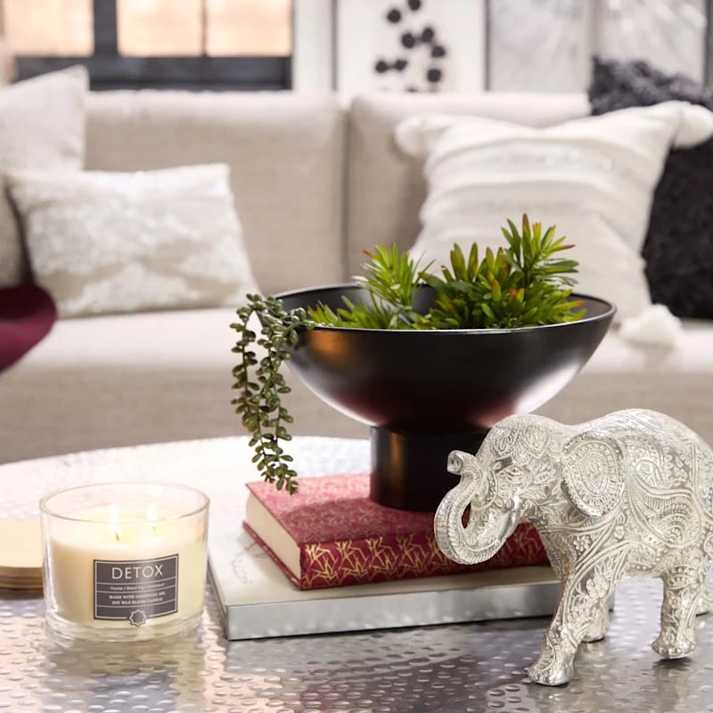 Found & Fable Black Metal Decorative Bowl, 11x6 4 Found & Fable Black Metal Decorative Bowl, 11x6 - Image 2