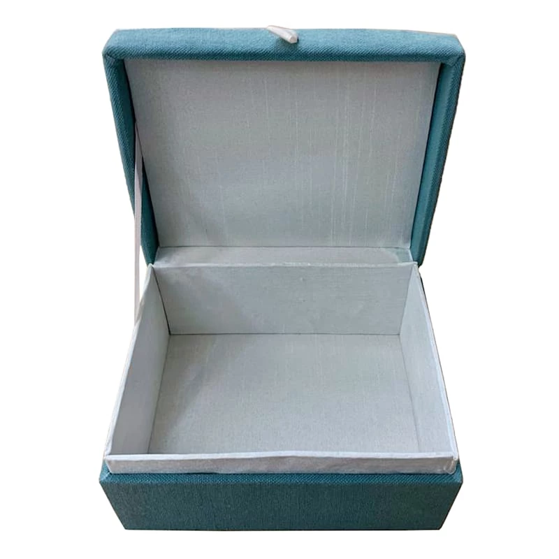 Found & Fable Blue Fabric Box, 4x7 4 Found & Fable Blue Fabric Box, 4x7 - Image 2