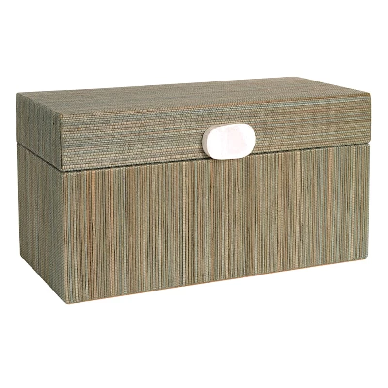 Found & Fable Blue Seagrass Woven Box, 13x6 3 Found & Fable Blue Seagrass Woven Box, 13x6
