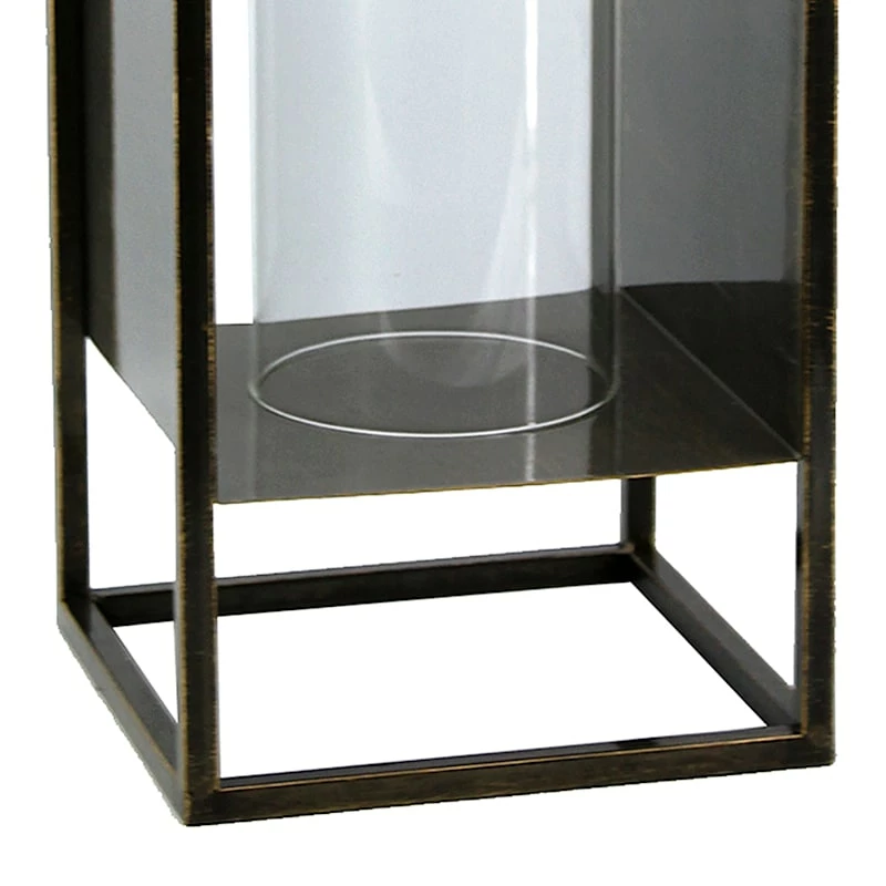 Found & Fable Bronze Metal Lantern, 19" 4 Found & Fable Bronze Metal Lantern, 19" - Image 2