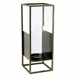 Found & Fable Bronze Metal Lantern, 19"