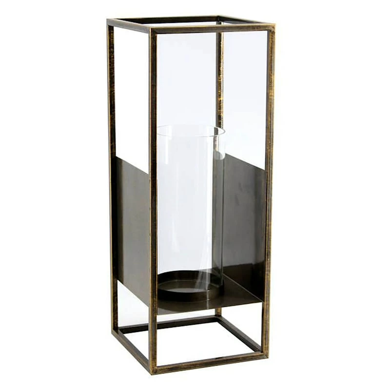 Found & Fable Bronze Metal Lantern, 19" 3 Found & Fable Bronze Metal Lantern, 19"