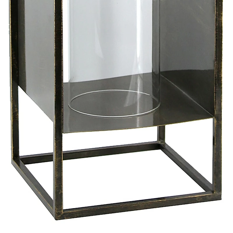 Found & Fable Bronze Metal Lantern, 27" 4 Found & Fable Bronze Metal Lantern, 27" - Image 2