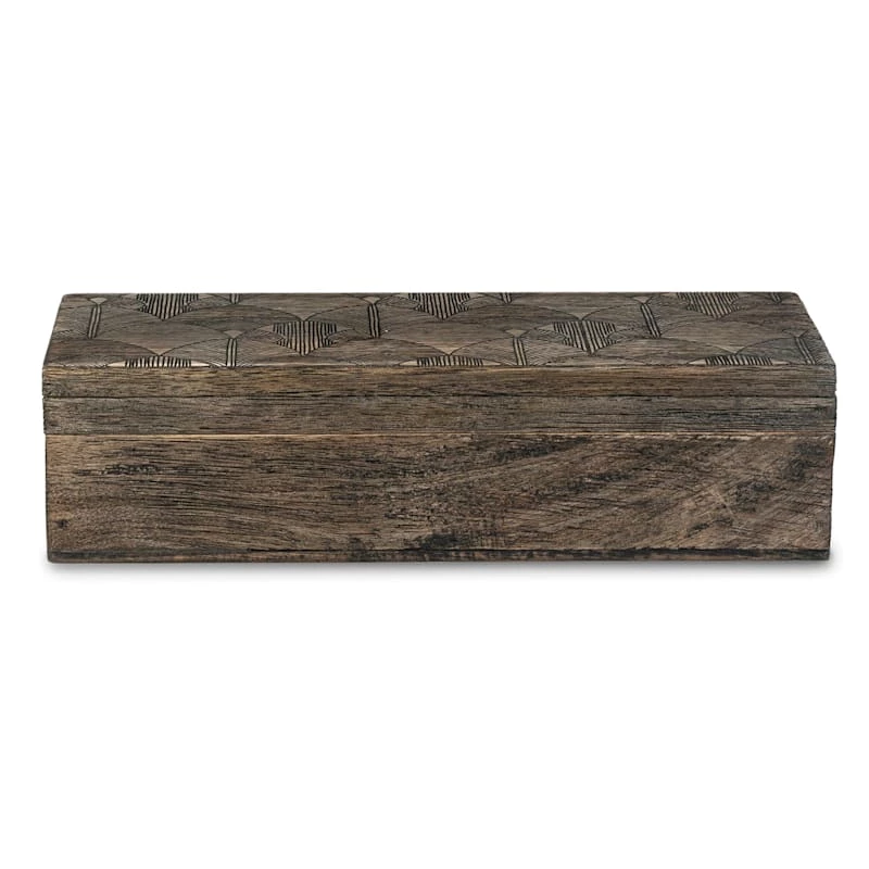 Found & Fable Etched Wooden Box, 4x10 4 Found & Fable Etched Wooden Box, 4x10 - Image 2