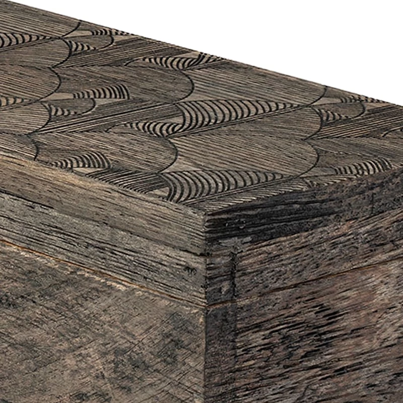 Found & Fable Etched Wooden Box, 4x10 5 Found & Fable Etched Wooden Box, 4x10 - Image 3