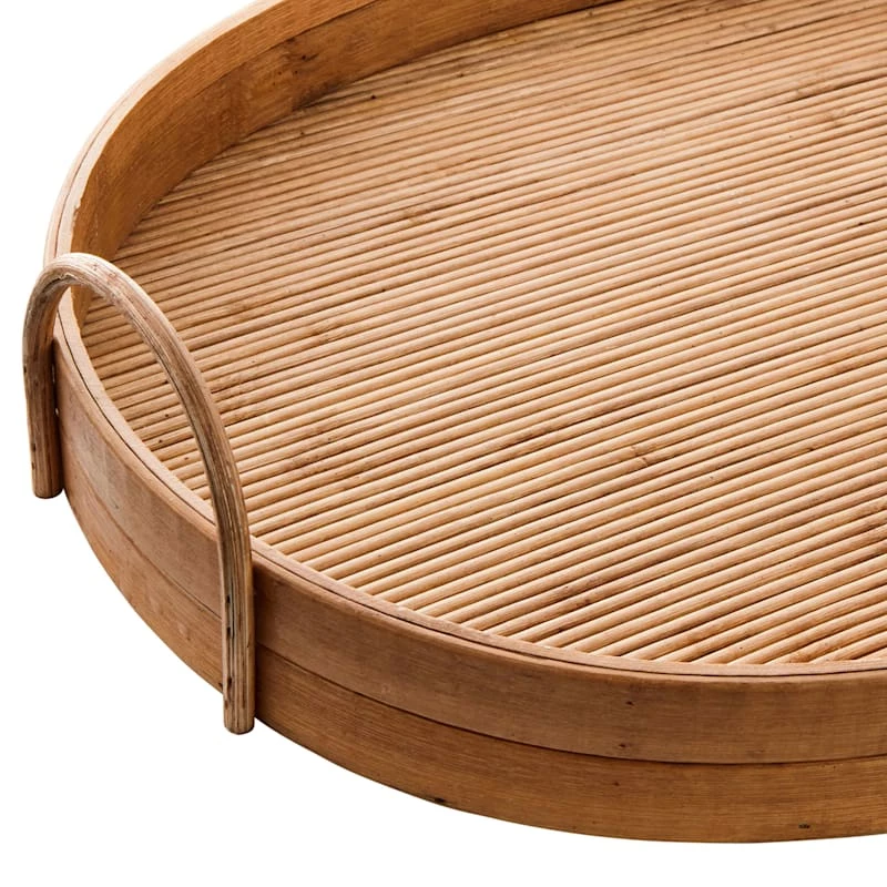 Found & Fable Natural Wood Tray, 19" 4 Found & Fable Natural Wood Tray, 19" - Image 2