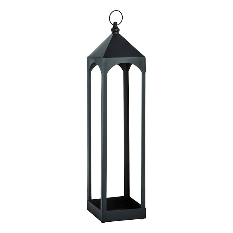 Found & Fable Oversized Black Metal Floor Lantern, 35" 3 Found & Fable Oversized Black Metal Floor Lantern, 35"