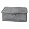 Galvanized Metal Box, 13x7 1 Galvanized Metal Box, 13x7 -Home Decoration Sales Shop galvanized metal box 13x7 1