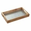 Galvanized Metal & Wooden Decorative Tray, 14x8 2 Galvanized Metal & Wooden Decorative Tray, 14x8 -Home Decoration Sales Shop galvanized metal wooden decorative tray 14x8 1