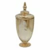 Glass Jar With Iron Plating, 13" -Home Decoration Sales Shop glass jar with iron plating 13