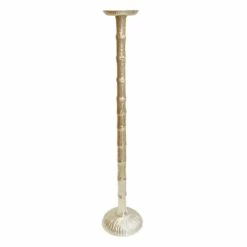 Gold Bamboo Pillar Candle Holder, 30"