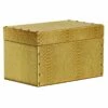 Gold Faux Leather Box, 11x7 1 Gold Faux Leather Box, 11x7 -Home Decoration Sales Shop gold faux leather box 11x7 1