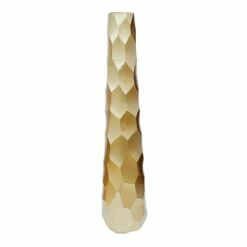 Gold Geo Floor Vase, 30"